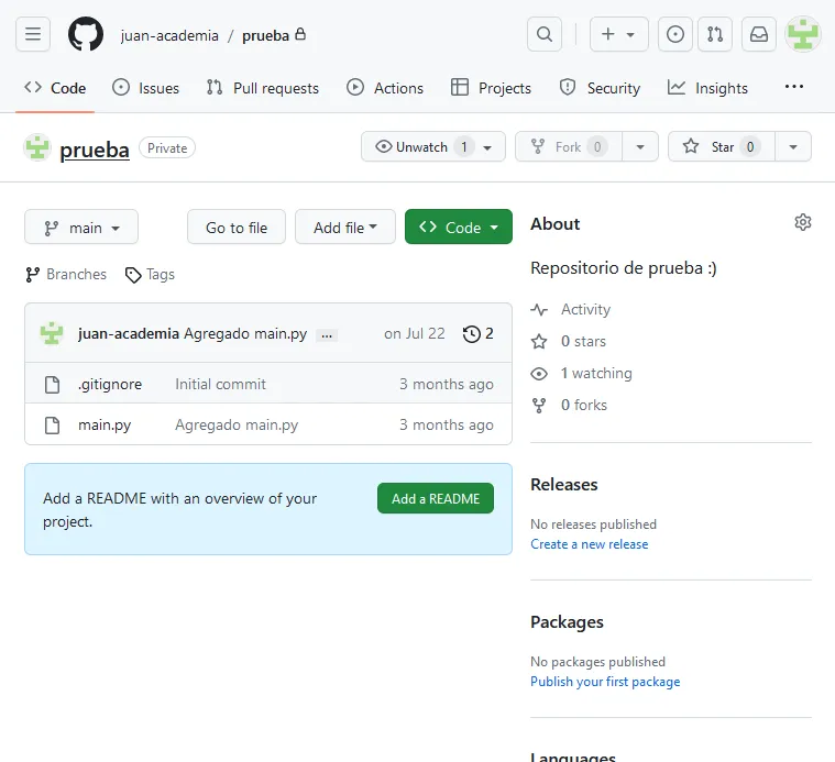 crear readme