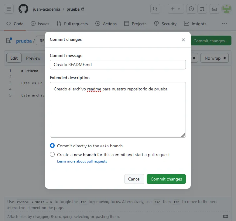 crear readme