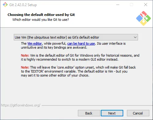 editor de texto por defecto vim